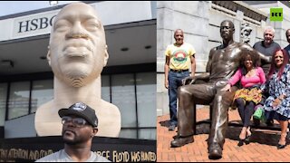 Statues of George Floyd unveiled for Juneteenth spark division