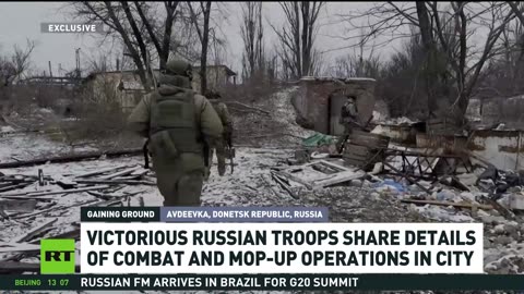 DISTRESSING: Russian forces share details of combat and mop-up operations in Avdeevka