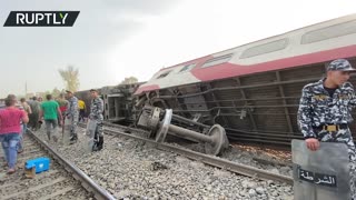 11 people dead and dozens injured after train derails north of Cairo, Egypt