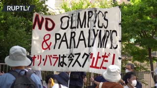 Anti-Olympics rally in Japan's Chofu on day before Games are set to kick off