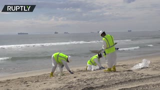 Major clean-up | Southern California oil spill disaster
