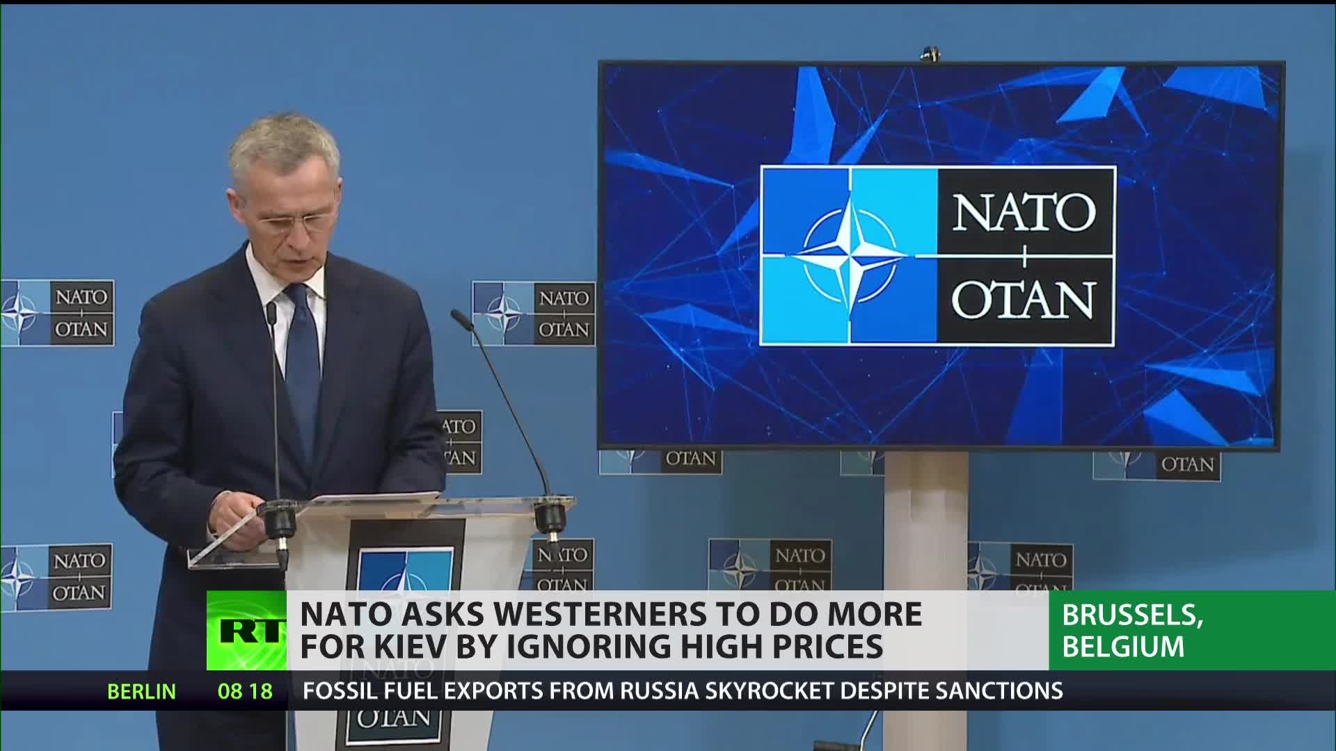 NATO's Stoltenberg calls on Westerners to ignore their need for food and warmth amid high prices in the name of Ukraine support ------------------------------------------------------------------------