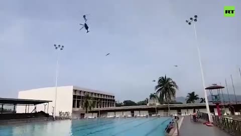Military helicopters collide during parade rehearsal in Malaysia