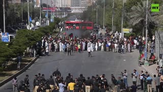 Protesters clash with police in Pakistan after Imran Khan’s detention
