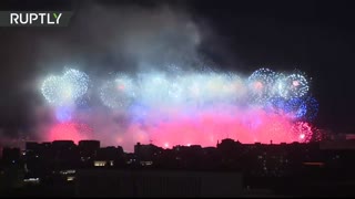 Massive Victory Day fireworks show in Moscow