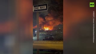 New Jersey chemical plant engulfed by flames