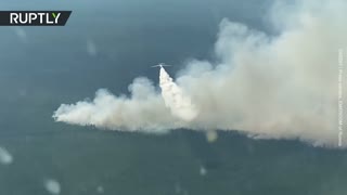 Russian Air Force battles against Yakutian wildfires