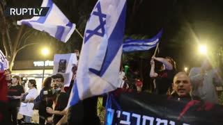 Right-wing Israeli protesters denounce Bennett and Lapid's plans to form unity govt