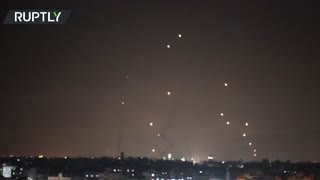 Swarm of rockets fired from Gaza at Israel
