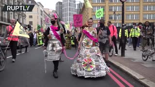 Extinction Rebellion activists hold massive 'Free The Press' rally in London