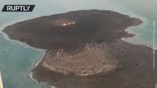Aftermath of ‘mud volcano’ explosion off Azerbaijani coast