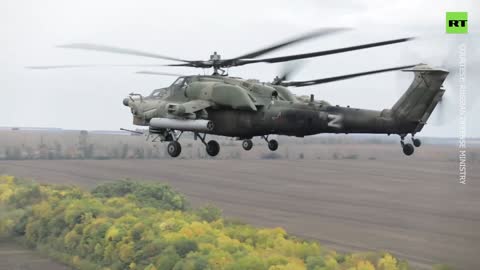 Mi-28N attack choppers perform combat tasks